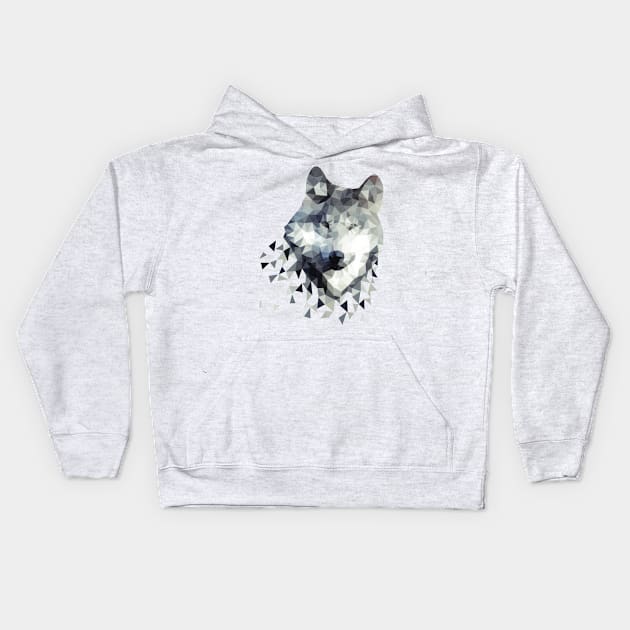 Geometric Wolf Kids Hoodie by TheBossBabe